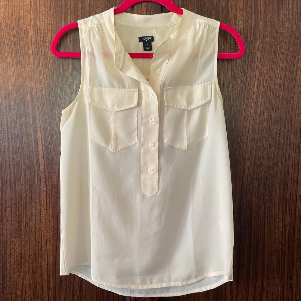J Crew Cream Sleeveless Top - Size 2
